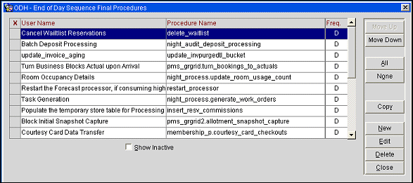 SFA Production Change Report (REP_SFA_PROD.REP with REP_SFA_PROD.FMX)